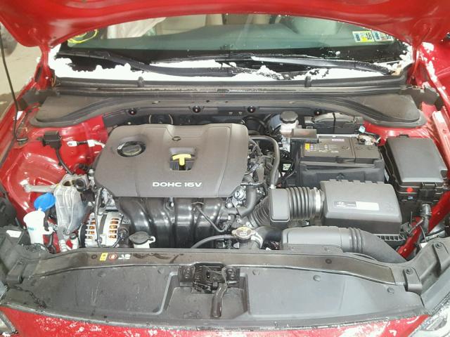 KMHD74LF0HU406803 - 2017 HYUNDAI ELANTRA SE RED photo 7