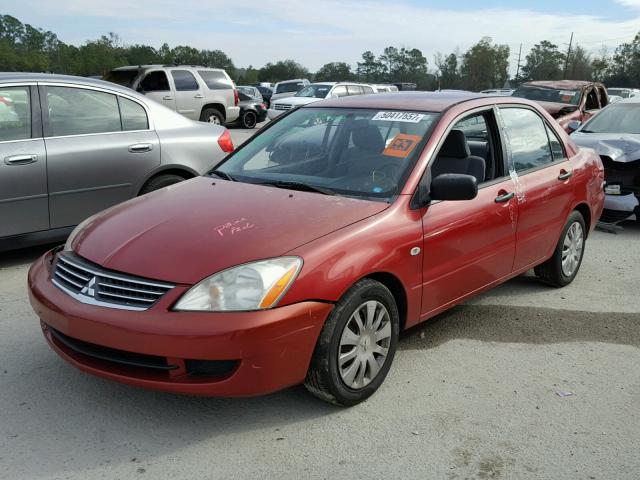 JA3AJ26E66U061367 - 2006 MITSUBISHI LANCER ES RED photo 2