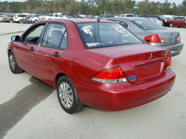 JA3AJ26E66U061367 - 2006 MITSUBISHI LANCER ES RED photo 3