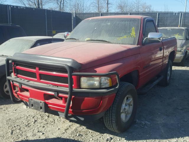 1B7HF16Y5TS696559 - 1996 DODGE RAM 1500 RED photo 2