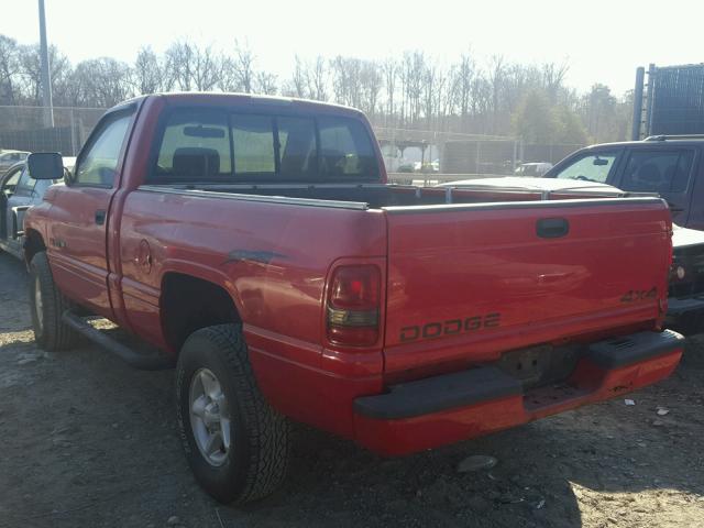 1B7HF16Y5TS696559 - 1996 DODGE RAM 1500 RED photo 3