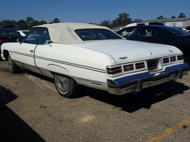 1H67H5S158535 - 1975 CHEVROLET CAPRICE WHITE photo 3