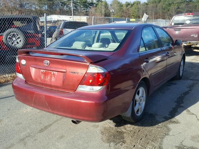 4T1BE32KX5U048319 - 2005 TOYOTA CAMRY LE RED photo 4