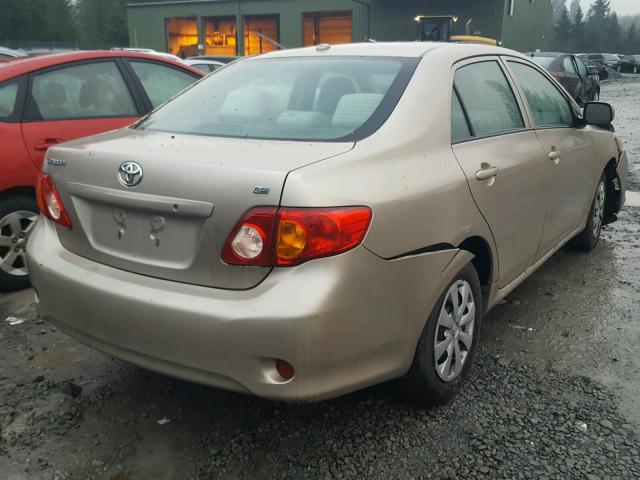 1NXBU40E99Z164557 - 2009 TOYOTA COROLLA BA GOLD photo 4