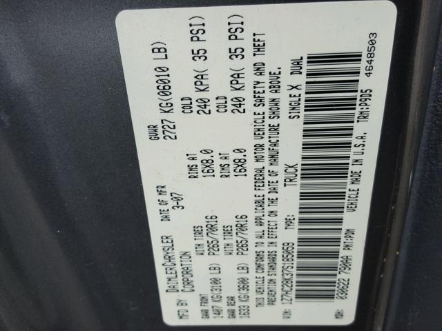 1Z7HC28K37S185059 - 2007 MITSUBISHI RAIDER LS GRAY photo 10