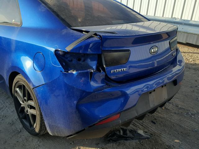 KNAFW6A30A5123254 - 2010 KIA FORTE SX BLUE photo 9