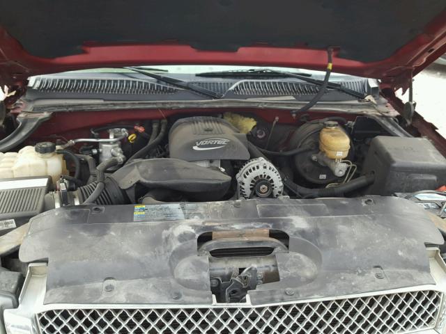 2GCEC13T051386844 - 2005 CHEVROLET SILVERADO MAROON photo 7