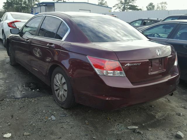 1HGCP2F39AA143676 - 2010 HONDA ACCORD LX RED photo 3