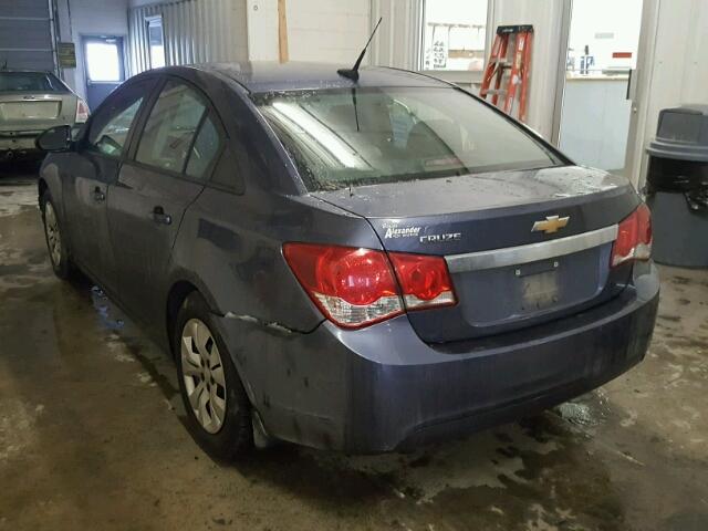 1G1PA5SGXE7419032 - 2014 CHEVROLET CRUZE LS BLUE photo 3