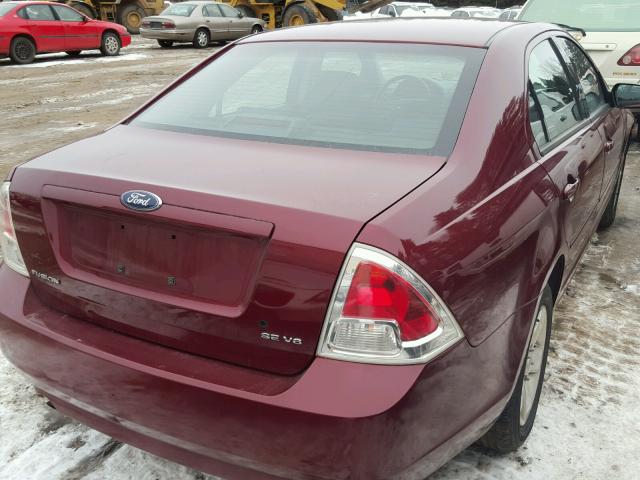 3FAFP07116R122630 - 2006 FORD FUSION SE RED photo 4