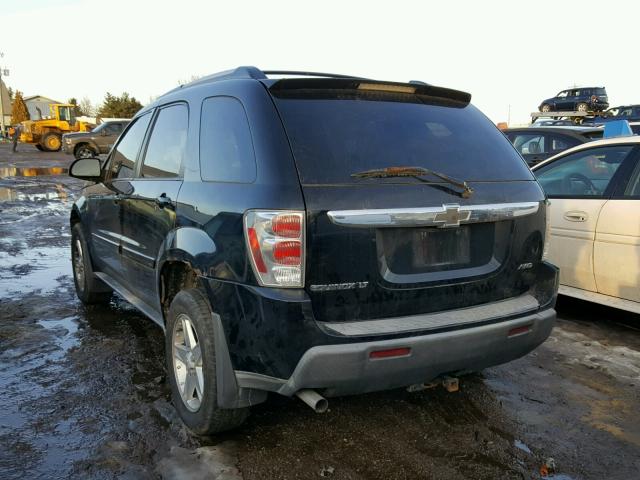 2CNDL73F556159673 - 2005 CHEVROLET EQUINOX LT BLACK photo 3