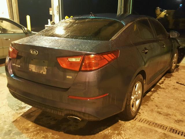 KNAGM4A72F5537435 - 2015 KIA OPTIMA LX BLUE photo 4