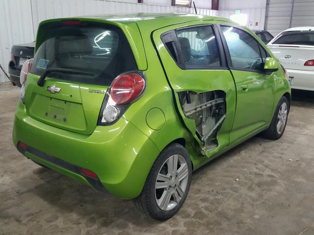 KL8CB6S95EC589311 - 2014 CHEVROLET SPARK LS GREEN photo 4