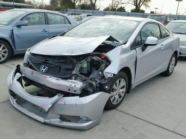 2HGFG3B50CH567598 - 2012 HONDA CIVIC LX SILVER photo 2