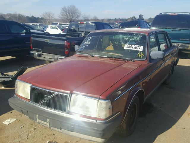 YV1AX8842J1311070 - 1988 VOLVO 244 DL BURGUNDY photo 2