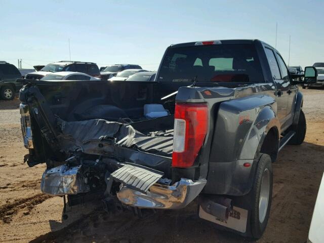 1FT8W4DTXHEE46300 - 2017 FORD F450 SUPER GRAY photo 4