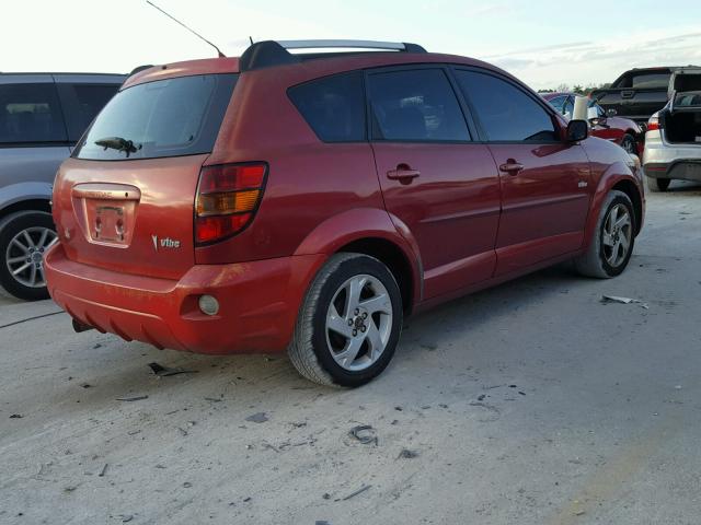 5Y2SL63815Z467838 - 2005 PONTIAC VIBE RED photo 4