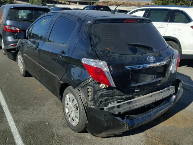 JTDKTUD33CD541715 - 2012 TOYOTA YARIS BLACK photo 3