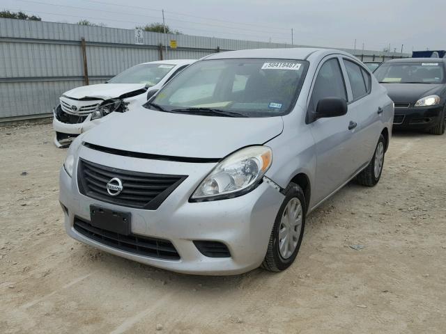 3N1CN7AP1CL845596 - 2012 NISSAN VERSA S SILVER photo 2