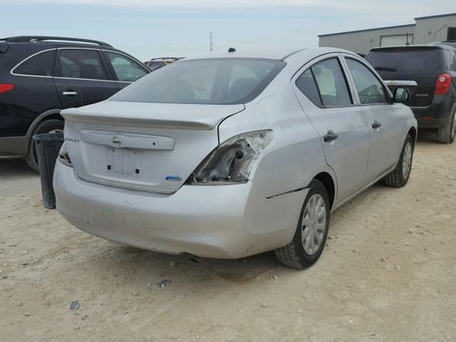 3N1CN7AP1CL845596 - 2012 NISSAN VERSA S SILVER photo 4