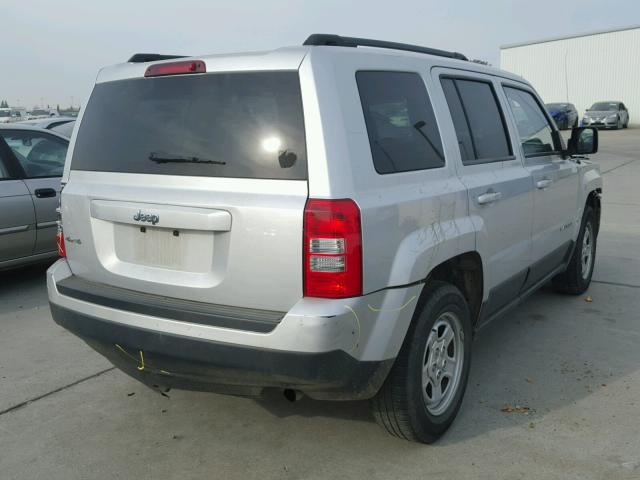 1C4NJRBB8ED572360 - 2014 JEEP PATRIOT SP SILVER photo 4