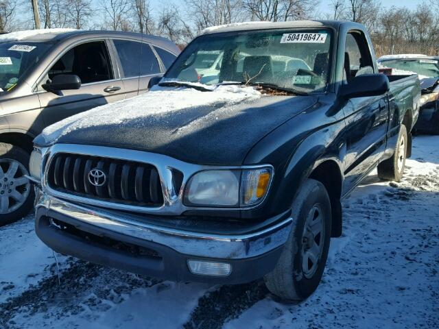 5TENL42N52Z087345 - 2002 TOYOTA TACOMA GREEN photo 2