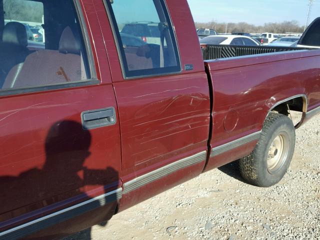 1GTEC19M3VE516159 - 1997 GMC SIERRA C15 MAROON photo 10