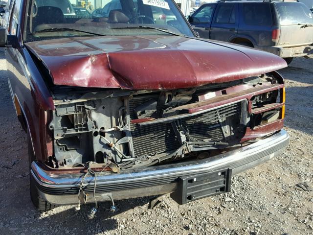 1GTEC19M3VE516159 - 1997 GMC SIERRA C15 MAROON photo 9