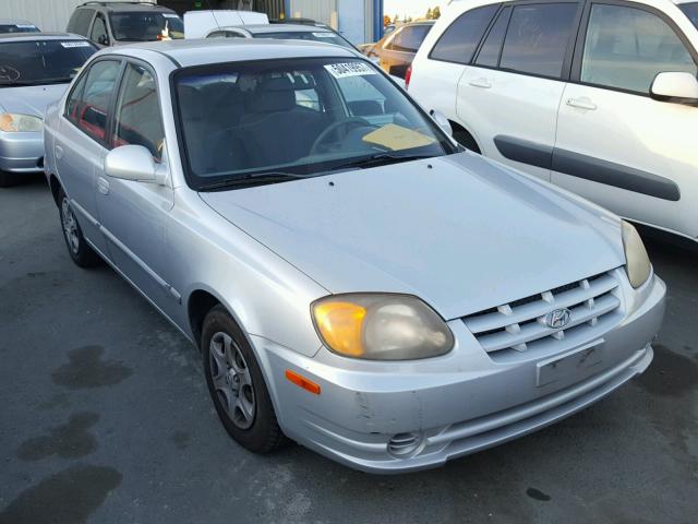 KMHCG45C23U476617 - 2003 HYUNDAI ACCENT GL SILVER photo 1