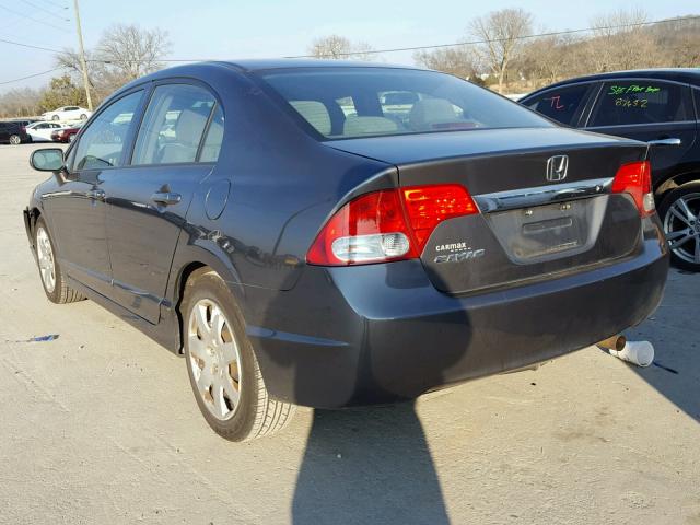 2HGFA1F57AH323721 - 2010 HONDA CIVIC LX GRAY photo 3