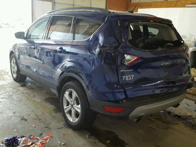 1FMCU9GX9FUC81852 - 2015 FORD ESCAPE SE BLUE photo 3