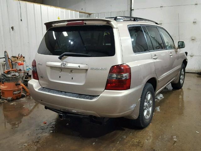 JTEDP21A070137607 - 2007 TOYOTA HIGHLANDER TAN photo 4