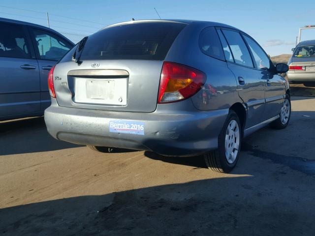 KNADC163226070161 - 2002 KIA RIO CINCO BLUE photo 4