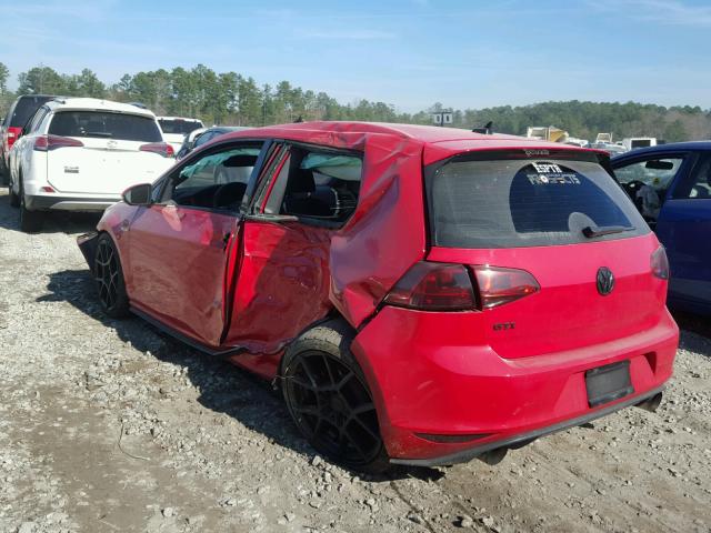 3VWYT7AU0GM067951 - 2016 VOLKSWAGEN GTI S/SE RED photo 3