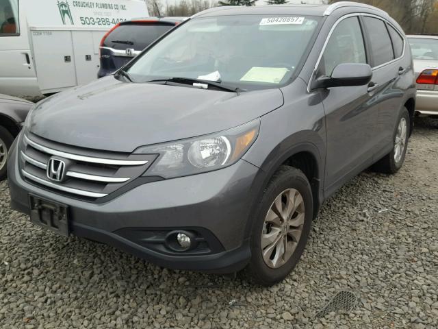 2HKRM4H79EH631599 - 2014 HONDA CR-V EXL CHARCOAL photo 2