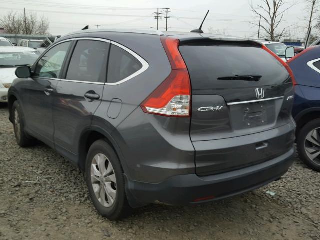 2HKRM4H79EH631599 - 2014 HONDA CR-V EXL CHARCOAL photo 3