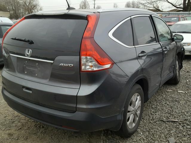 2HKRM4H79EH631599 - 2014 HONDA CR-V EXL CHARCOAL photo 4