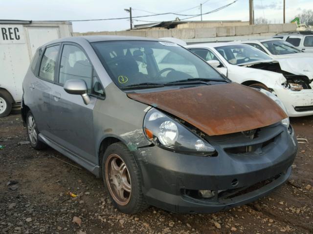 JHMGD38617S055339 - 2007 HONDA FIT S GRAY photo 1