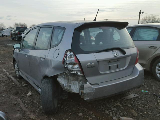 JHMGD38617S055339 - 2007 HONDA FIT S GRAY photo 3