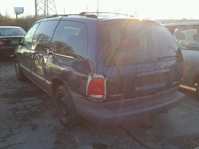 1B4GP54G5YB506449 - 2000 DODGE GRAND CARA BLUE photo 3