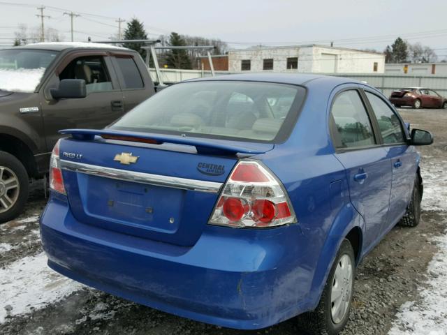 KL1TG56637B117529 - 2007 CHEVROLET AVEO LT BLUE photo 4