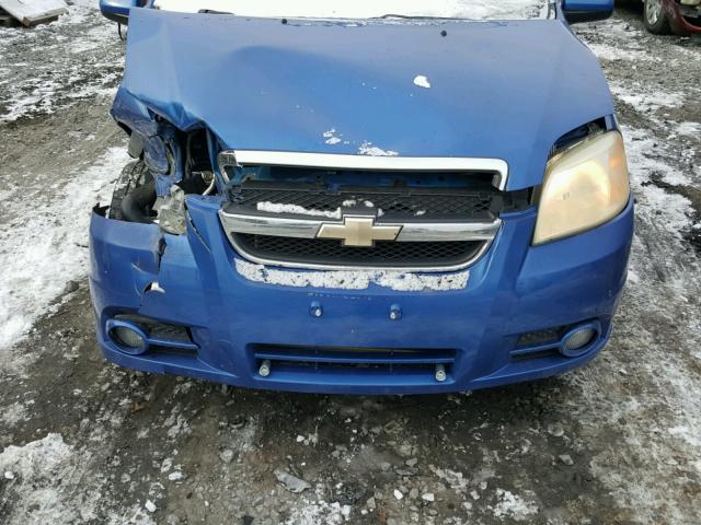 KL1TG56637B117529 - 2007 CHEVROLET AVEO LT BLUE photo 7