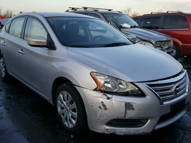 3N1AB7AP0FL661948 - 2015 NISSAN SENTRA S SILVER photo 1