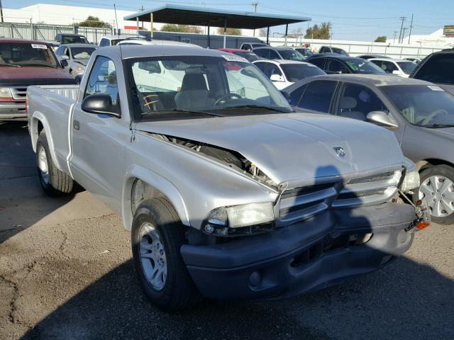 1D7FL16X23S358212 - 2003 DODGE DAKOTA SXT SILVER photo 1