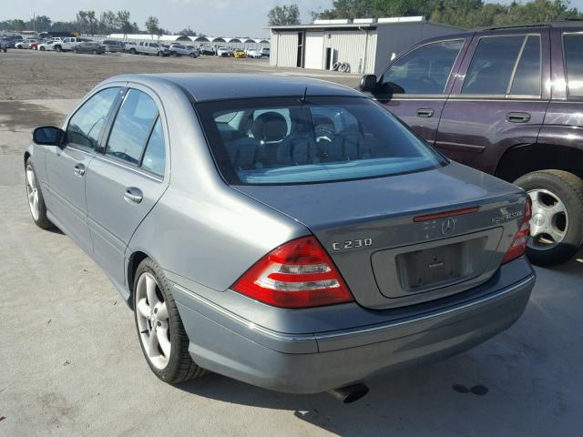 WDBRF40J45F664374 - 2005 MERCEDES-BENZ C 230K SPO BLUE photo 3