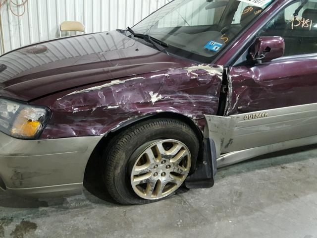 4S3BH686117630938 - 2001 SUBARU LEGACY OUT BURGUNDY photo 9