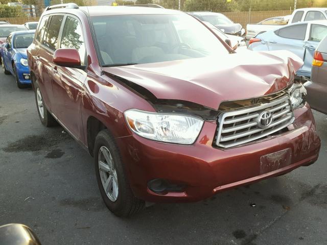 5TDBK3EHXAS003229 - 2010 TOYOTA HIGHLANDER MAROON photo 1