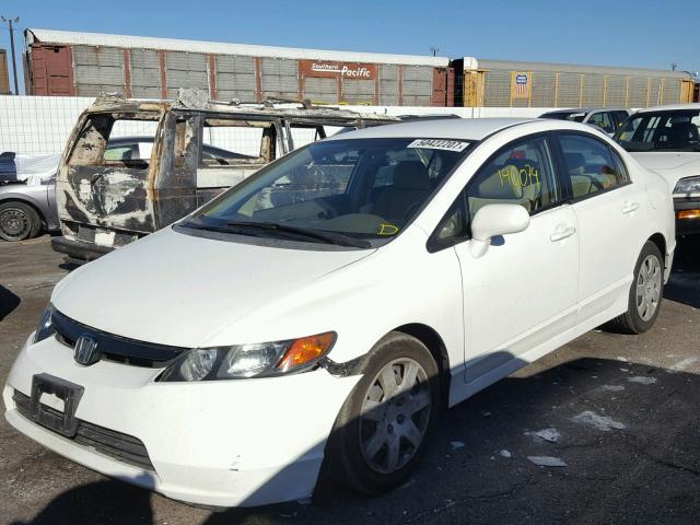 JHMFA16508S000322 - 2008 HONDA CIVIC LX WHITE photo 2