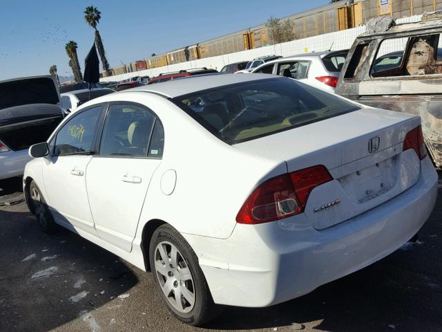 JHMFA16508S000322 - 2008 HONDA CIVIC LX WHITE photo 3