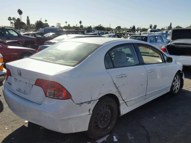 JHMFA16508S000322 - 2008 HONDA CIVIC LX WHITE photo 4